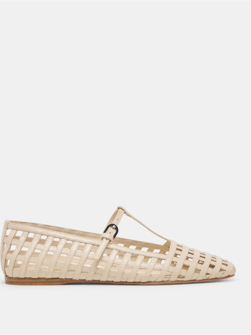 NEW! Dolce Vita RAINS Woven Caged flat In IVORY STELLA Size 9